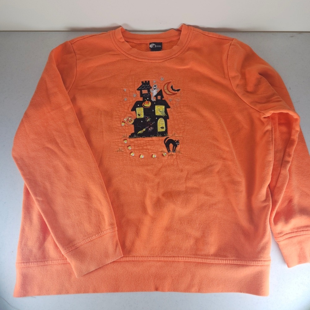 Holiday Editions Halloween Women's Pullover Sweatshirt Sz L Vintage Preowned‎